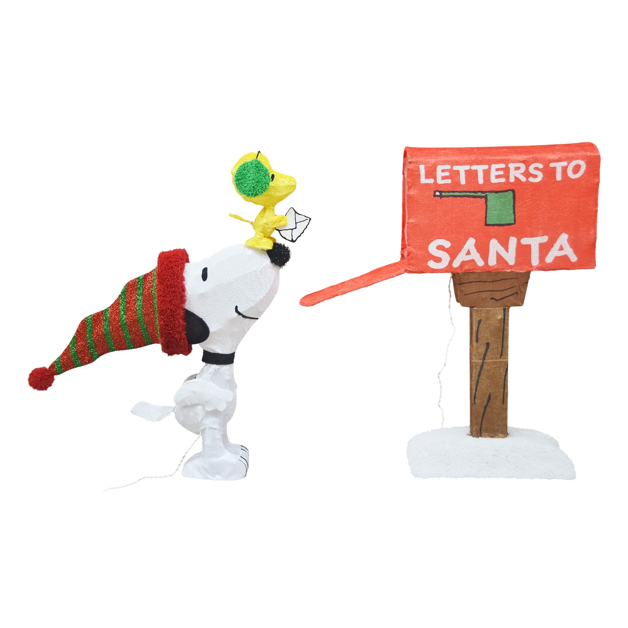Peanuts 42" Snoopy & Woodstock Christmas Letter Scene Yard Décor